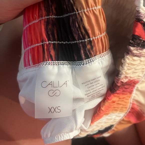 4️⃣for20 CALIA Athleisure Striped Orange Pink Step Up Running Shorts XXS Sporty - Picture 7 of 7